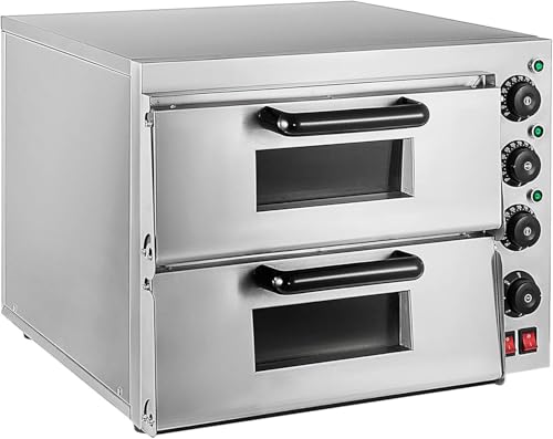 Horno De Pizza Eléctrico, Horno De Pizza Mini, Máquina Para Hacer Pizza De Encimera Simple O Doble, Horno Portátil De Acero Inoxidable, Horno Tostador Para Pizza,DoubleLayer