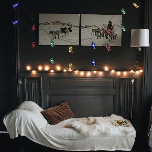 Luces solares de araña para Halloween multicolor 5m 20 LED miniatura 7