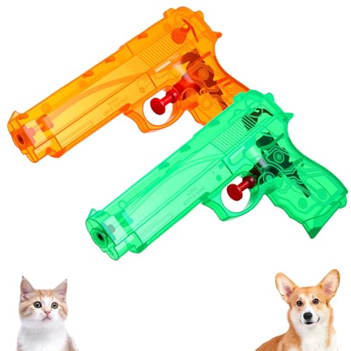 Geelin 2 Pack Squirt Spray for Cats Dogs Training Squirt Gun for Cats Deterrent Water Spray Pistols for Dogs Pets Training (Bright Color)