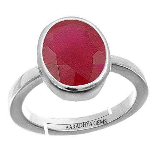 12.25 Ratti 11.65 Carat Natural Natural Ruby Ring Silver Plated Adjustable Ring Astrological Adjustable Ring for Man and Women-image-22