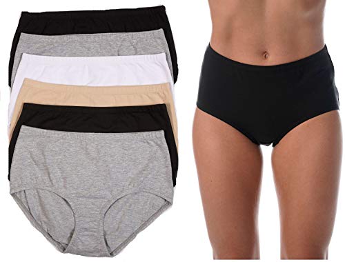 Just Intimates Comfort Brief Panty (Pack of 6) 6P-33055-XL