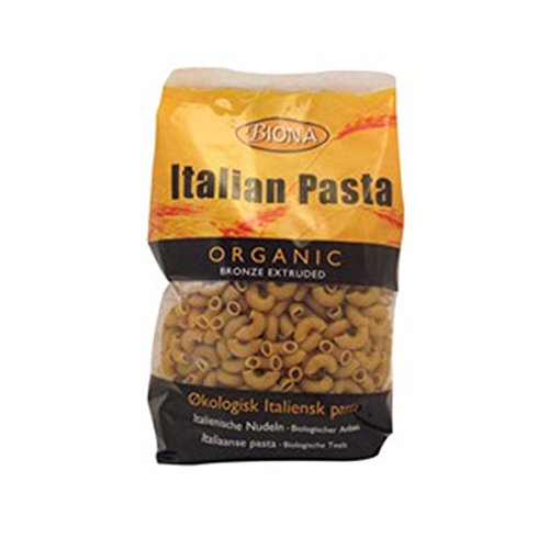 Biona Whole Macaroni Organic Bronze Extruded 500g-2 Pack
