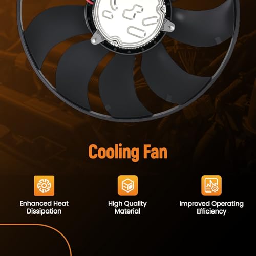 Image of maXpeedingrods Radiator Cooling Fan Assembly w /Brushless Motor for Porsche 718 Boxster /Cayman 2017-2023, 718 Spyder 2020-2023, for Porsche 911 2017-2019 9P1959455BY 9P1959456Y