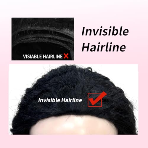 Image of XSY Burmese Curly Half Wig Human Hair for Black Women 18 Inch Natural Black