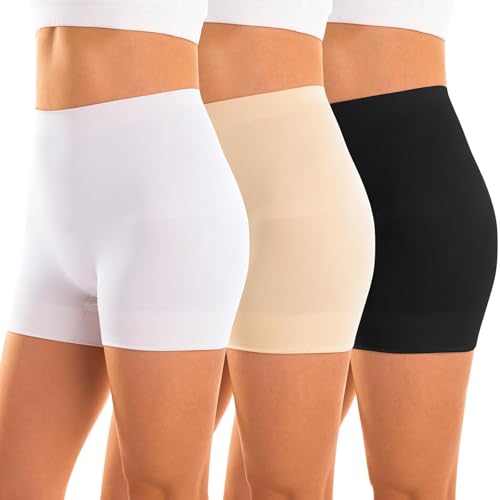 INNERSY Women's Shapewear Shorts Tummy Control Boyshorts Slip Shorts Shaping Underwear 3-Pack