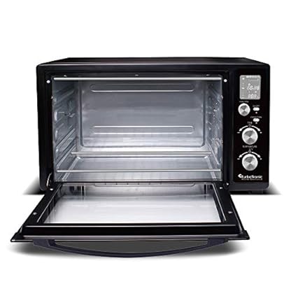 TurboTronic digitaler Minibackofen 45l schwarz 2000W, Drehspieß, 2 Backbleche, Timer, Dörrer, Dörrgerät, Dörrautomat, Pizzaofen – Bild 5