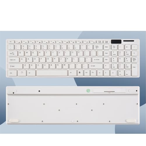 Applicable to Wireless Ultra-thin White Keyboard + Wireless Optical Mouse Set Applicable to PC and Laptop