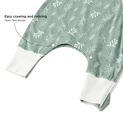 Miniatura 4 de Duomiaomiao Saco De Dormir Para Niños De 3 A 4 Años Con Abertura Para Los Pies, Con Tamaño De 0,5 Tog, Algodón, Para Niños, Sin Mangas, Transpirable,