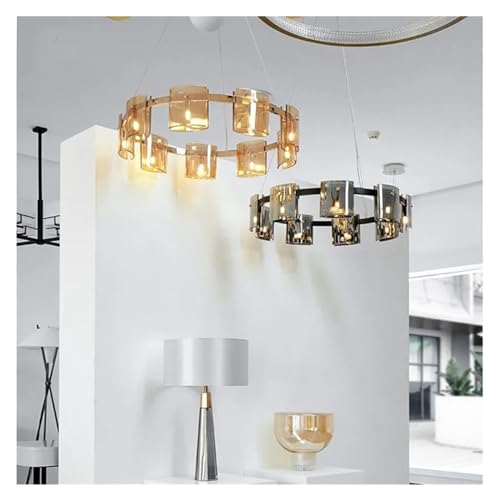 Lampe a la maison suspendue en cristal pour eclairage salon chic