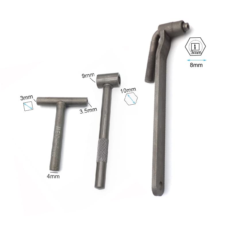 Tagtight Outil Réglage Soupape Moto - Clé T 8/9/10mm + Jauge Épaisseur 0.1-2mm