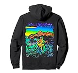 kayak rainbow oasis 430 expedition Il nostro marchio offre una felpa con cappuccio e una camicia vintage con un kayak. Raffreddare pittura graffiti arte ispirato opere d'arte vintage anni '70 anni '80 stile abbigliamento design colore tema.