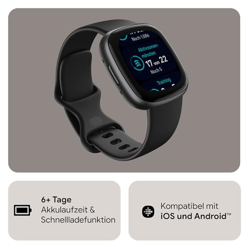 Google Fitbit Versa 4 – Smartwatch Damen / Herren – Fitness-Tracker mit integriertem GPS und Telefonfunktion, 6 Tage Akkulaufzeit, 40+ Trainingsmodi – Fitnessuhr kompatibel mit Android / iOS – Bild 4