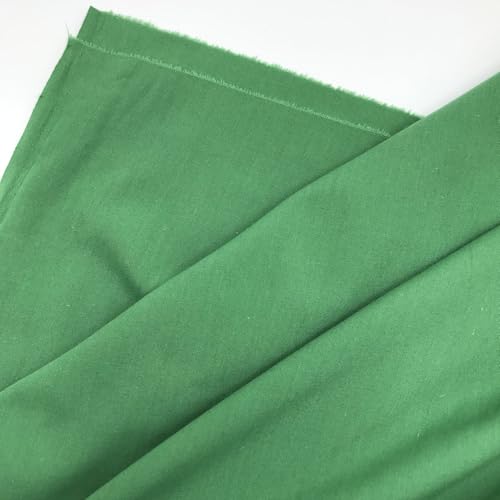 Tecido de popelina de algodão, cor verde floresta, largura 59 polegadas (cortado por jarda)