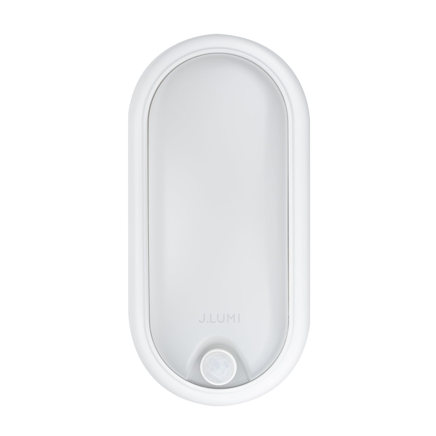 YCB1083 LED Motion Sensor Light, 120V 24W, Hard-Wired Flush Mount Ceiling Light for Food Pantry, Laundry, Closet, 5000K Daylight White, 8" Oval Shape, Not Dimmable, White