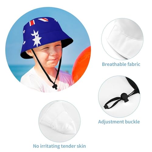 Australia FlagChildren's Bucket Hat for Boys and Girls, Breathable Summer Beach Hat52cm4