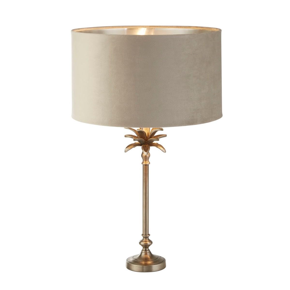 Searchlight Lighting Antique Nickel Searchlight 81210Ta Palm Table Light, Taupe