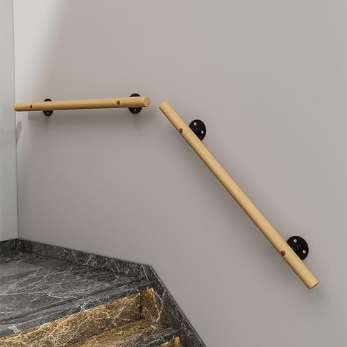 Barre d'appui d'escalier bois antidérapante kit de poignée de sécurité - 8
