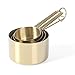 Martha Stewart Richburn 4-Piece Gold Stainless Steel Measuring Cup Set – Durable and Stylish Kitchen Measuring Tools for Baking and Cooking