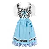 Grebrafan Oktoberfest Dress Women German Dirndl Costumes October Carnival Outfits X-Large