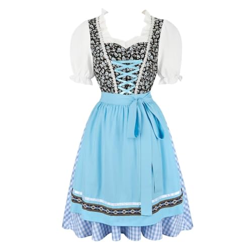 Grebrafan Oktoberfest Dress Women German Dirndl Costumes October Carnival Outfits X-Large