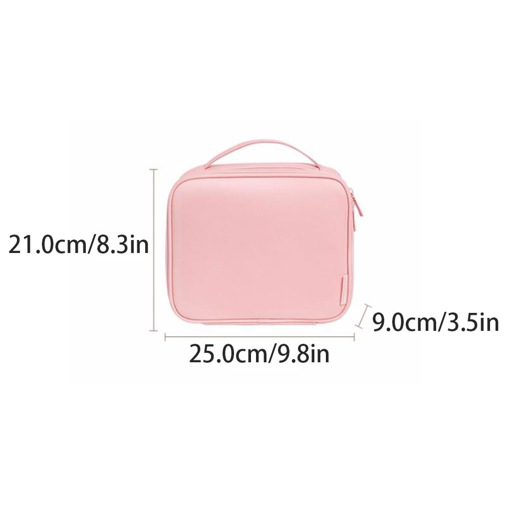Wdzięk Leren draagbare reistoilettas Grote capaciteit make-up opbergtas Eenvoudige washandtas praktyczny