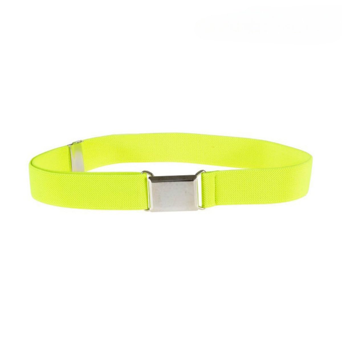 SAKVILSEC Canvas Belt For Boys Alloy Buckle Belt for Girls Adjustable Elastic Children's Stretch Elastic Belts Toddler Belts (Bright Green)