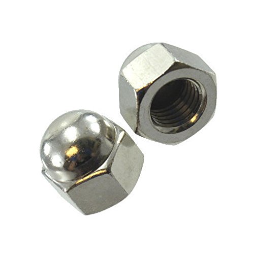 6 mm X 1.00Pitch Stainless Steel Metric Cap Nuts (Pack of 12) Acorn