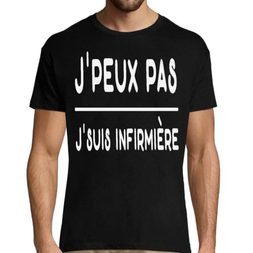 T-shirt homme infirmière 8 coton imprimé en France coupe classique