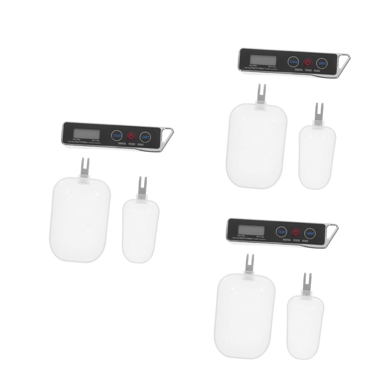 PRETYZOOM 3 Juegos de cocina electrónica cuchara electrónica báscula medidora de alimentos el plástico