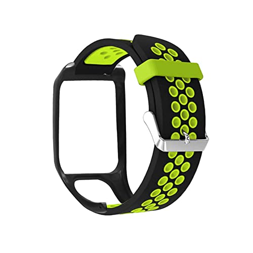 Feysentoe Bracelet pour TomTom Runner 2/3 with TomTom Spark Bande de Remplacement de Montre.(vert foncé)