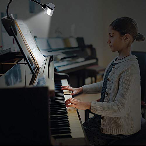 Vekkia 2 Pack Professional Super Bright Led Music Stand Light, Clip On Orchestra Piano Lights, 9 Levels Dimmable, Rechargeable. Perfect For Piano, Orchestra, Craft, Usb Cable Incl #TOP6