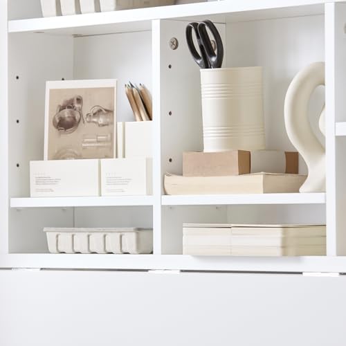 SoBuy FWT07-II-W, Folding Wall-mounted Drop-leaf Table Desk Integrated with Storage Shelves, Wall Desk Table Computer Desk, White 5 SoBuy FWT07-II-W, Folding Wall-mounted Drop-leaf Table Desk Integrated with Storage Shelves, Wall Desk Table Computer Desk, White - Image 5