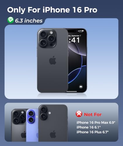 Image of FNTCASE for iPhone 16 Pro Case with Stash Stand for MagSafe Deep Blue