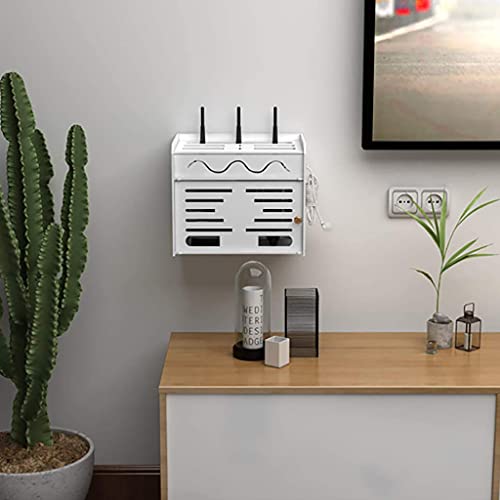 Boîte de gestion de câbles en PVC blanc cache-prise pour routeur et box internet - 6