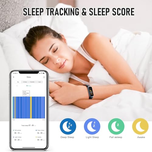 Fitness Tracker with 24/7 Heart Rate, Activity Trackers with Blood Pressure Sleep Monitor, 1.10" AMOLED Screen Step Tracker, Waterproof Step Counter, Health Smart Watch Pedometer for Women Men - Image 4