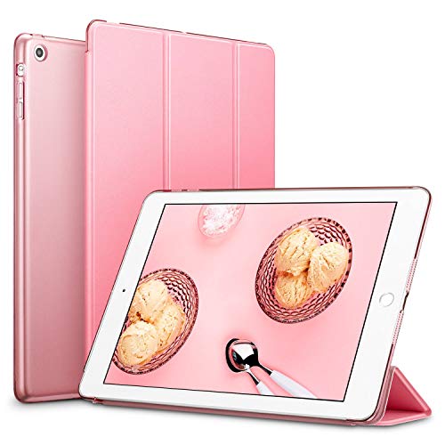 ESR Yippee Trifold Smart Case for iPad Mini 1/2/3, Lightweight Trifold Stand Case with Auto Sleep/Wake, Microfiber Lining, Hard Back Cover for iPad Mini 1/Mini 2/Mini 3, Pink