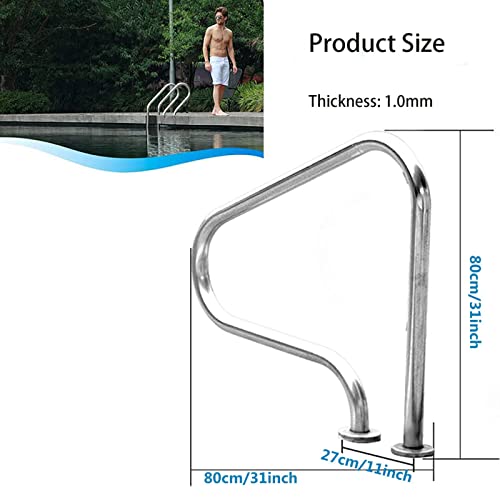 Barandal para piscina de acero inoxidable 304 resistente miniatura 2