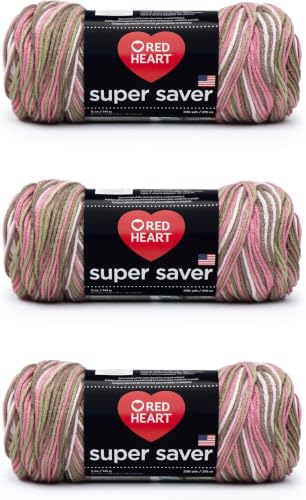 Image of Red Heart Super Saver Yarn, Pink Camo (Pack of 24)