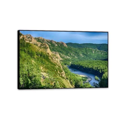 Toile nature vert contre les murs vides tableau moderne 30x20