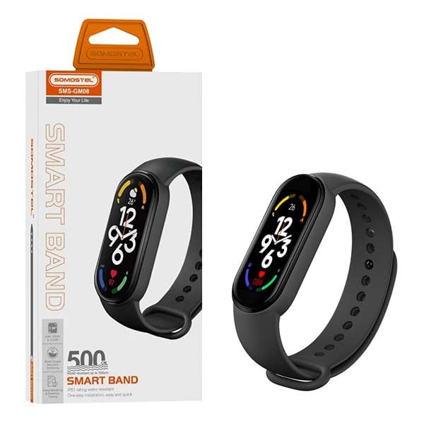 Somostel Smartband Notificaciones, Pasos, Calorías, Presión, Negro
