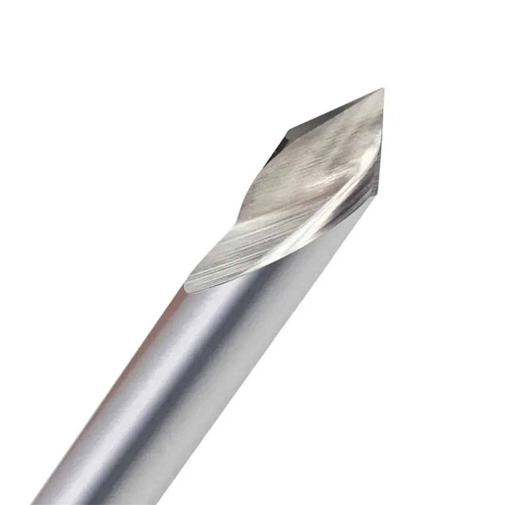 3,175 mm Schaft V-Nut-Fräser, 20°-60° Hartmetall-3D-Gravierfräser, 0,1-0,3 mm Spitze for PCB-Metall, 1 Stück(0.1mm x 30)