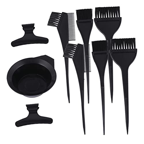 WOONEKY 9piezas Kit De Tinte Cabello Herramientas Kit Para Teñir El Pelo Profesional Recipiente Para Teñir Pinceles y Pinzas