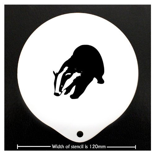 Badger Coffee Stencil Duster. Cappuccino template