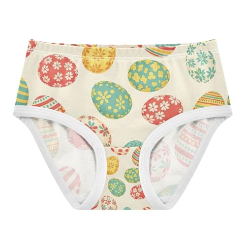 Colorful Easter Eggs Underwear for Girls, Toddler Girl Briefs, Girls Cotton Underwear, 2–8 Years