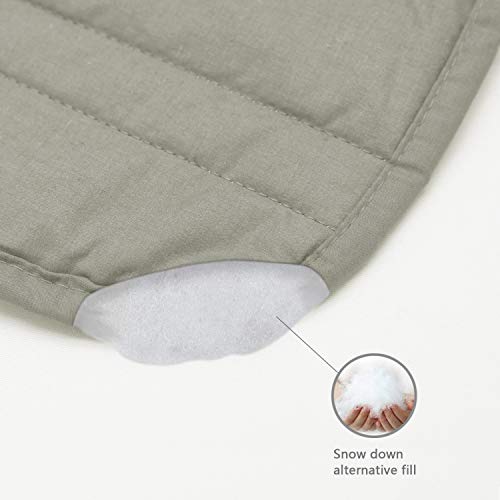 Bettvolant aus Polyester-Mischgewebe, gesteppt, zum Aufhängen, ultraweich, staubdicht, Knitter- und lichtbeständig, staubfrei, 35,6 x 202,4 cm (Leinen-King-Size) - Image 6