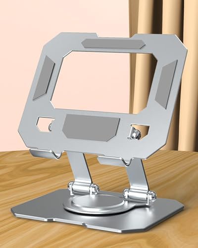 Soporte para tablet para escritorio, soporte ajustable giratorio de 360, soporte plegable de aluminio para tableta para iPad Pro, Air, MiniSamsung