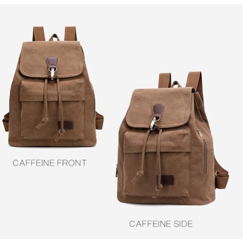 Mochila escolar multifuncional de gran capacidad con lona resistente para viajes 6