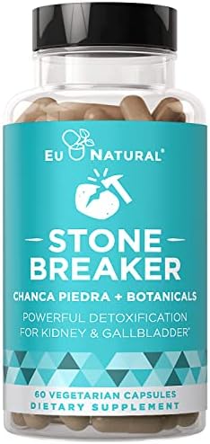 Stone Breaker Chanca Piedra – Natural Kidney Cleanse & Gallbladder Formula – Detoxify Urinary Tract, Flush Impurities, Clear System – with Celery Seed Extract – 60 Vegetarian Soft Capsules