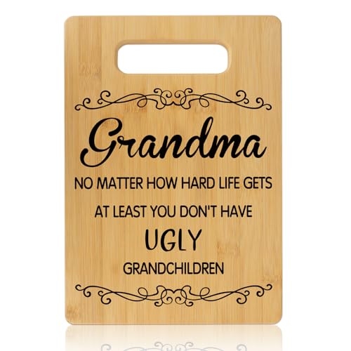 Tabla de Cortar Divertida para Abuela, Regalo Práctico de Madera de Bambú para Cocina, Decoración para el Hogar, Relleno para Calcetines, Regalo Divertido para Cumpleaños y Navidad para Abuelas, Nana, Gigi, Mawmaw, Abuela miniatura 1