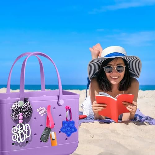 Image of Mity rain Key Holder for Bogg Bag, Accessories for Bogg Bags Original X Large, Insert Charm Carabiner Keychain for Beach Bag
